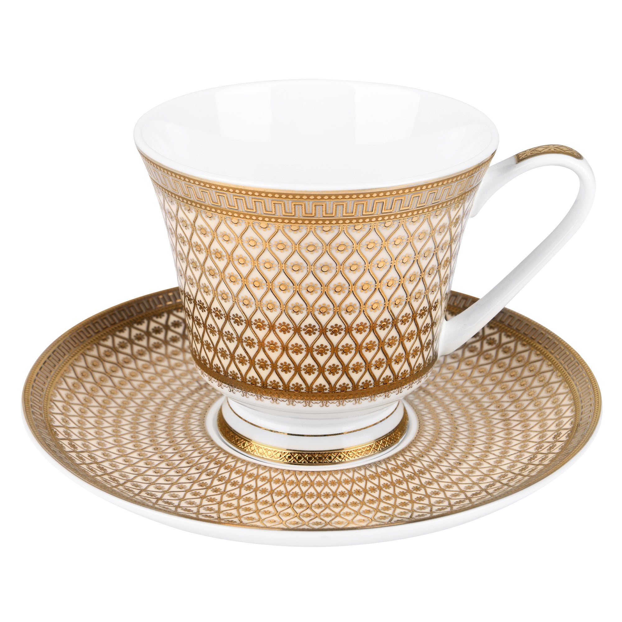 Saifol, 24K embossed gold high-grade bone China coffee cup, cup a dish.