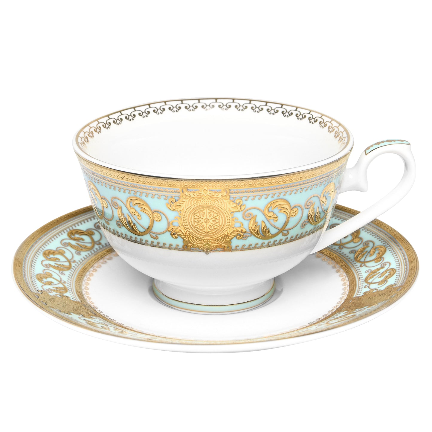 Yuncui, 24K embossed gold high-grade bone China coffee cup, cup a dish.