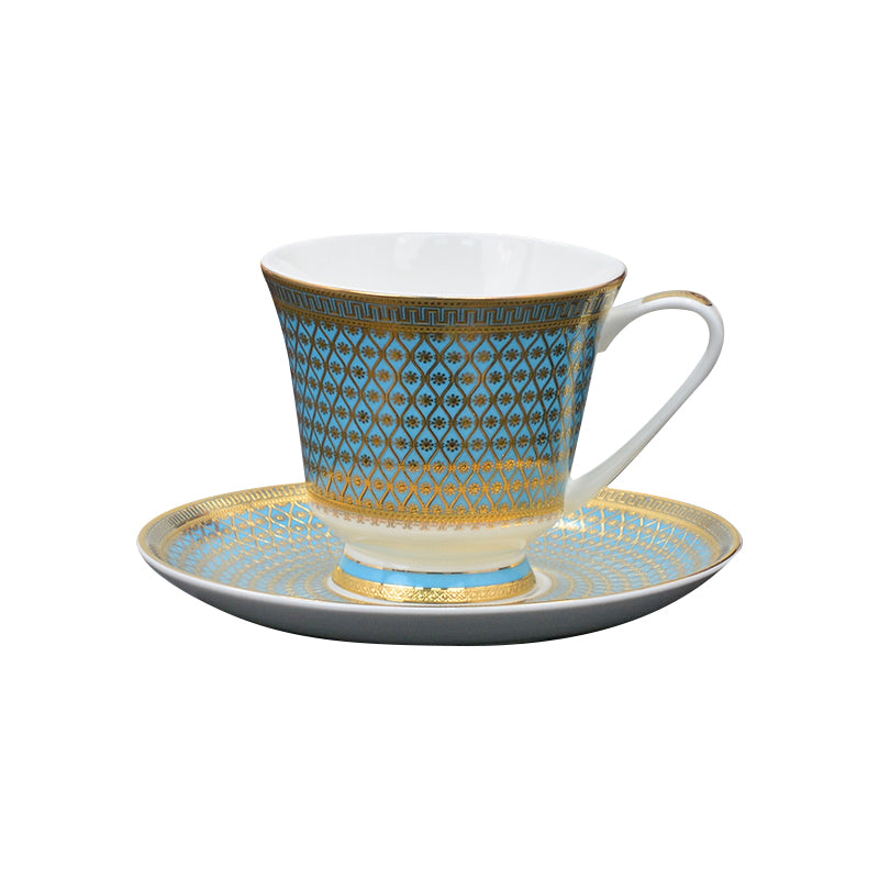 Saifol, 24K embossed gold high-grade bone China coffee cup, cup a dish.