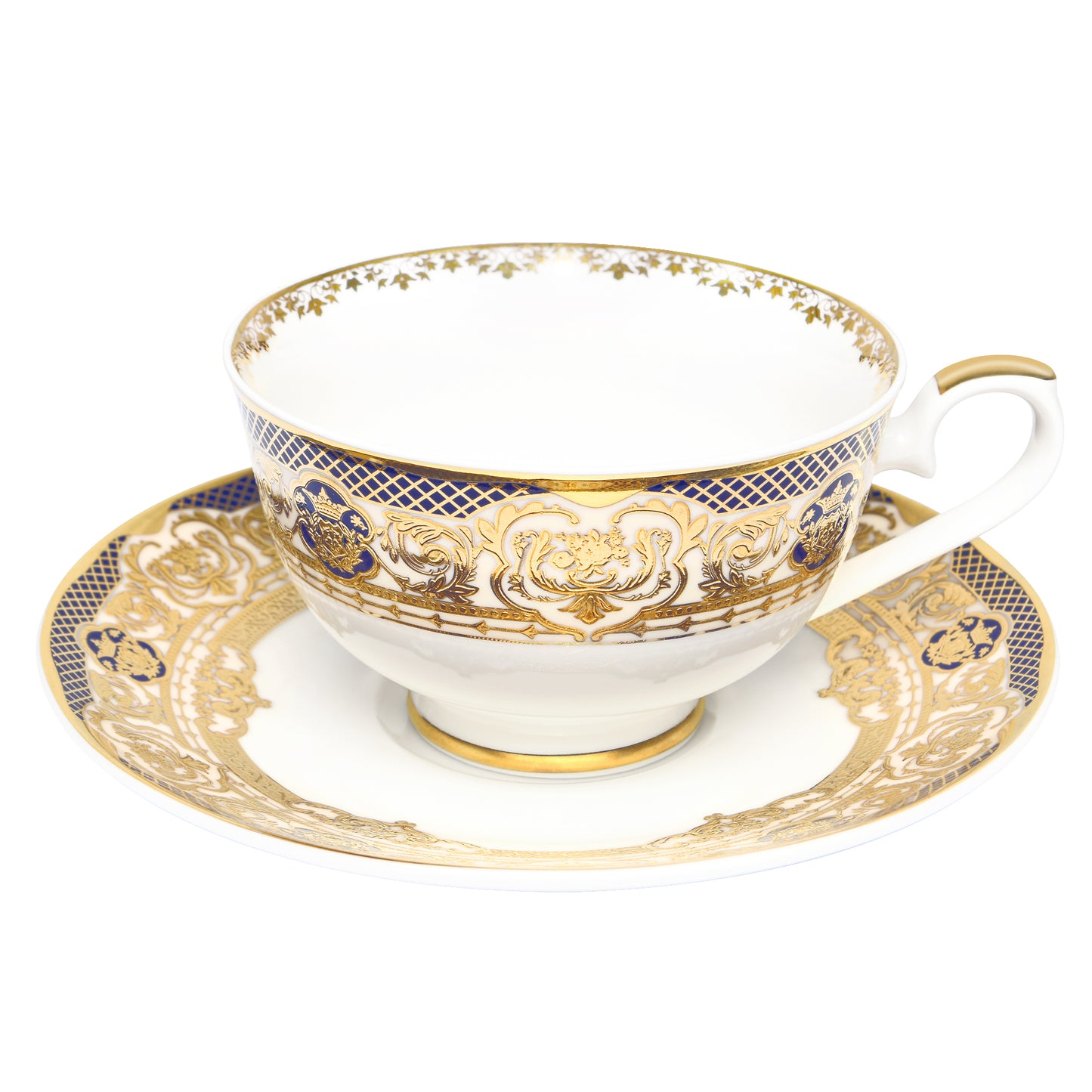 Sea bright moon, 24K embossed gold high-grade bone China coffee cup, cup a dish.