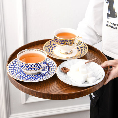 Pumpkin cup, 24K embossed gold high-grade bone China coffee cup, one cup a dish.