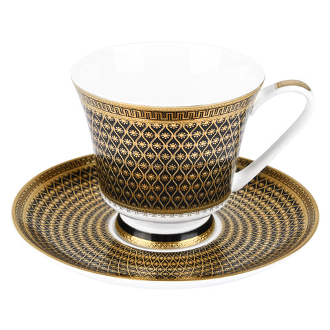 Saifol, 24K embossed gold high-grade bone China coffee cup, cup a dish.