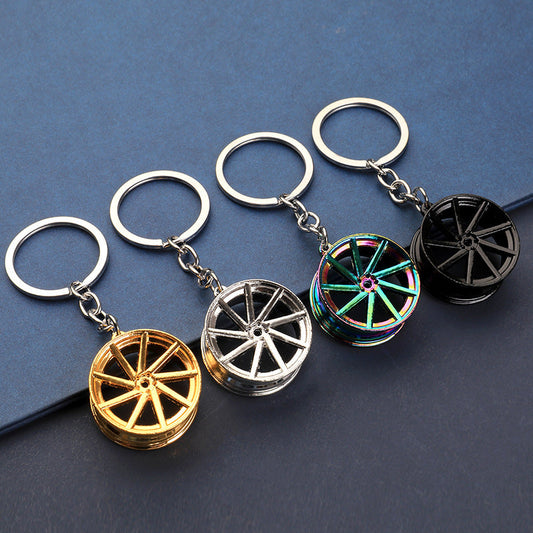 Car wheel alloy key chain creative pendant gift