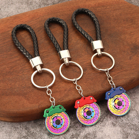 Car brake disc metal key chain creative pendant gift