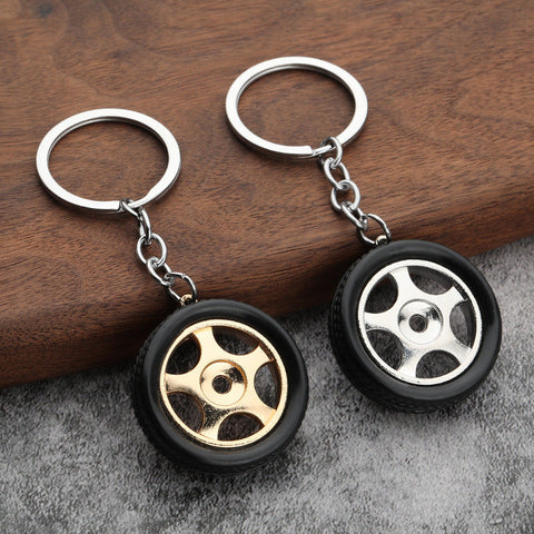 Car wheel metal key chain creative pendant gift