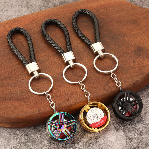 Car wheel alloy key chain creative pendant gift