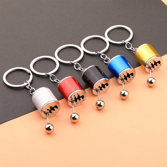 Car six gear shift key chain metal key pendant