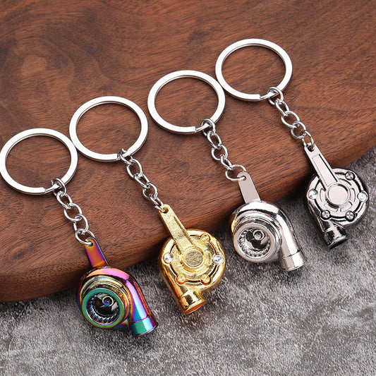 Car turbo metal keychain creativity pendant