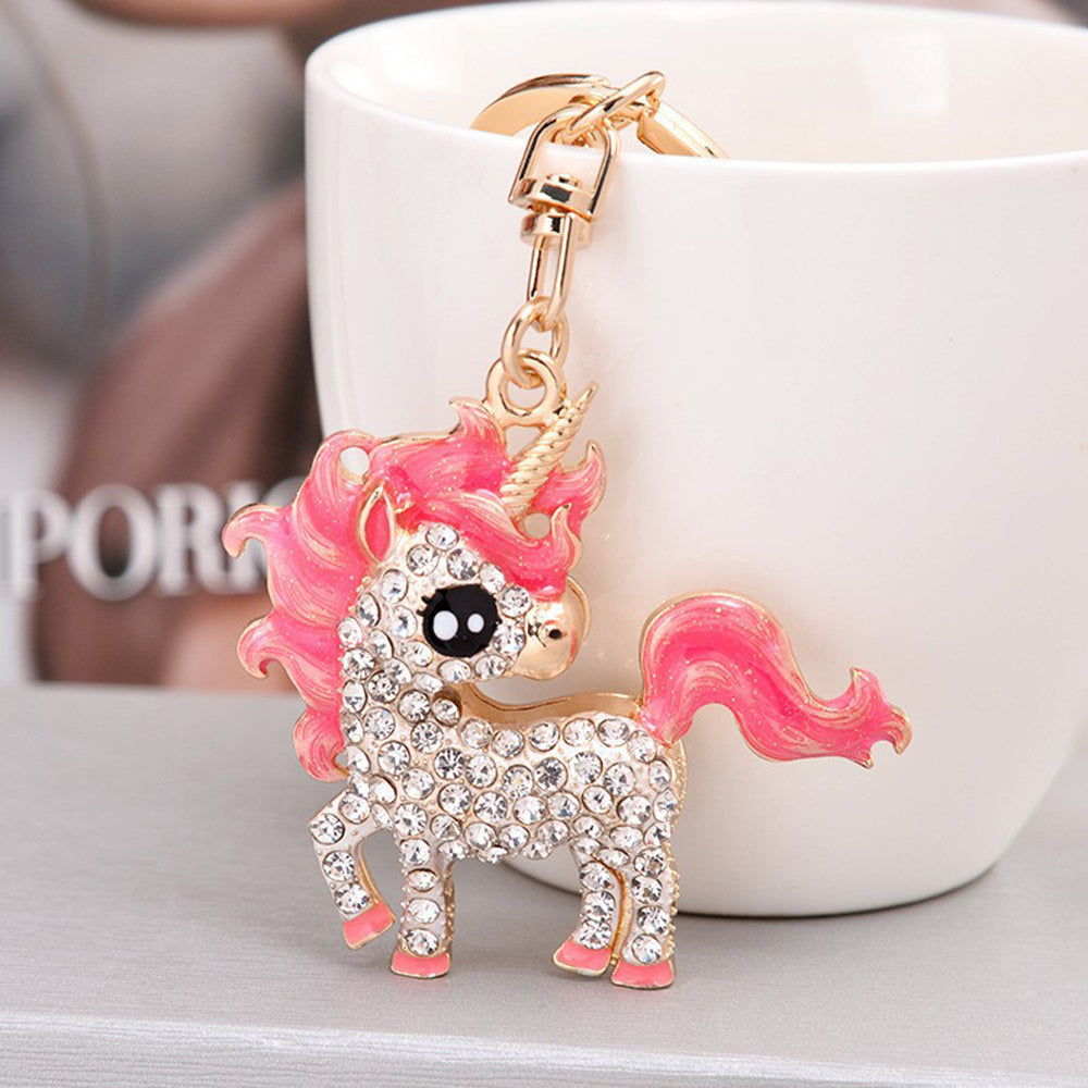 Rainbow Unicorn Key Chain Car Bag Pendant Charm Gift For Women Girls