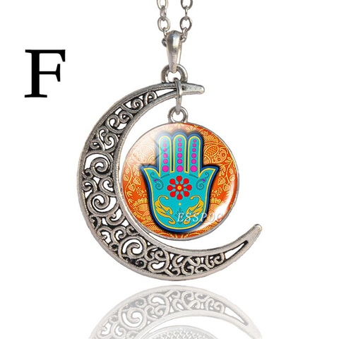 Hamsa Luminous Fatima Palm  Eye Necklace Jewelry