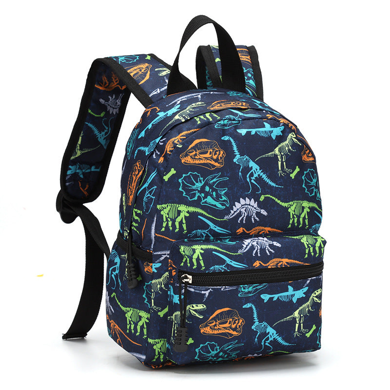 Kids Schoolbag 14 Inch Cartoon Printed Travel Double Shoulder Backpack Primary School Bag For Boys