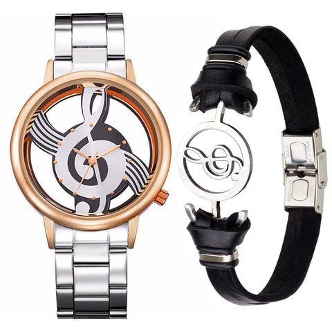 Unique Hollow Musical Note WristWatch