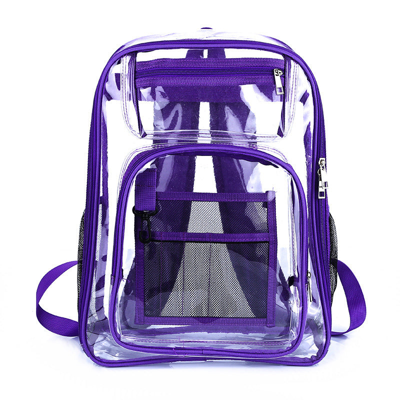 Transparent Backpack PVC Backpack Large Capacity School Bag