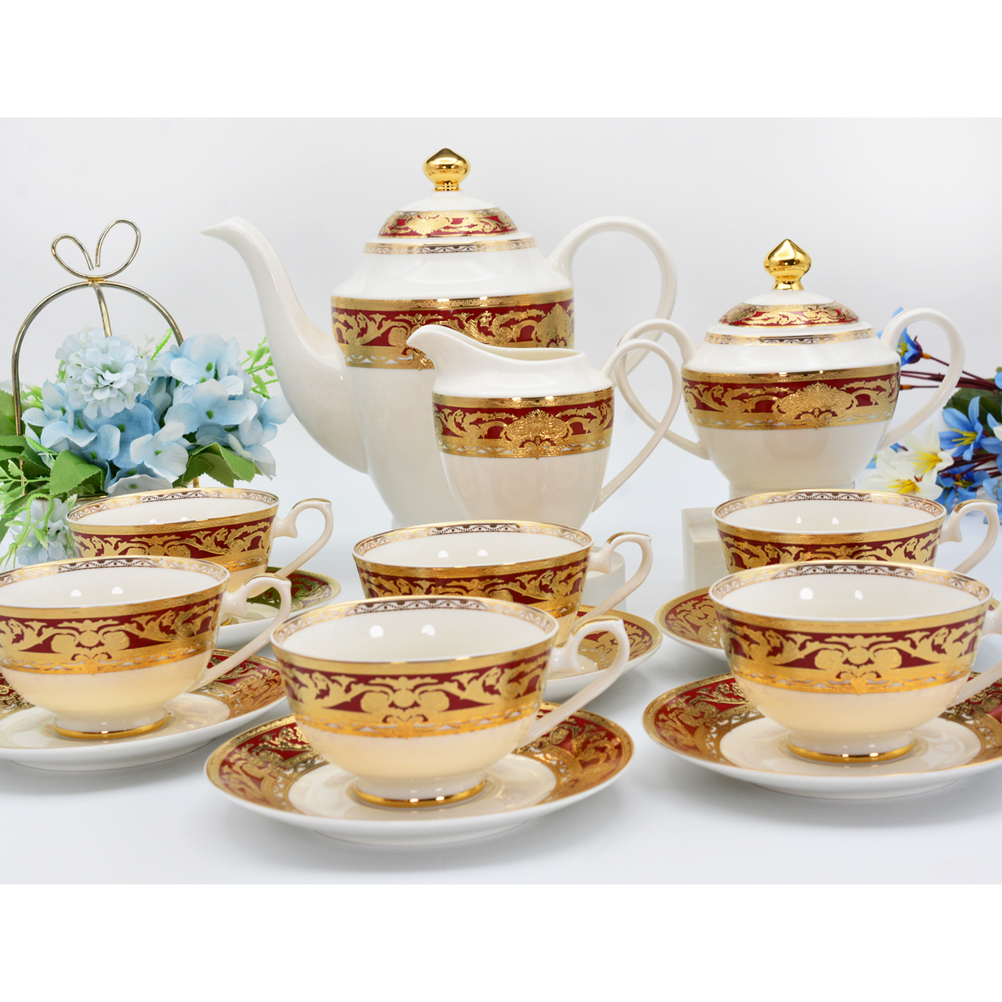 17 PCS Dinnerware Set Coffee Set Tea Set