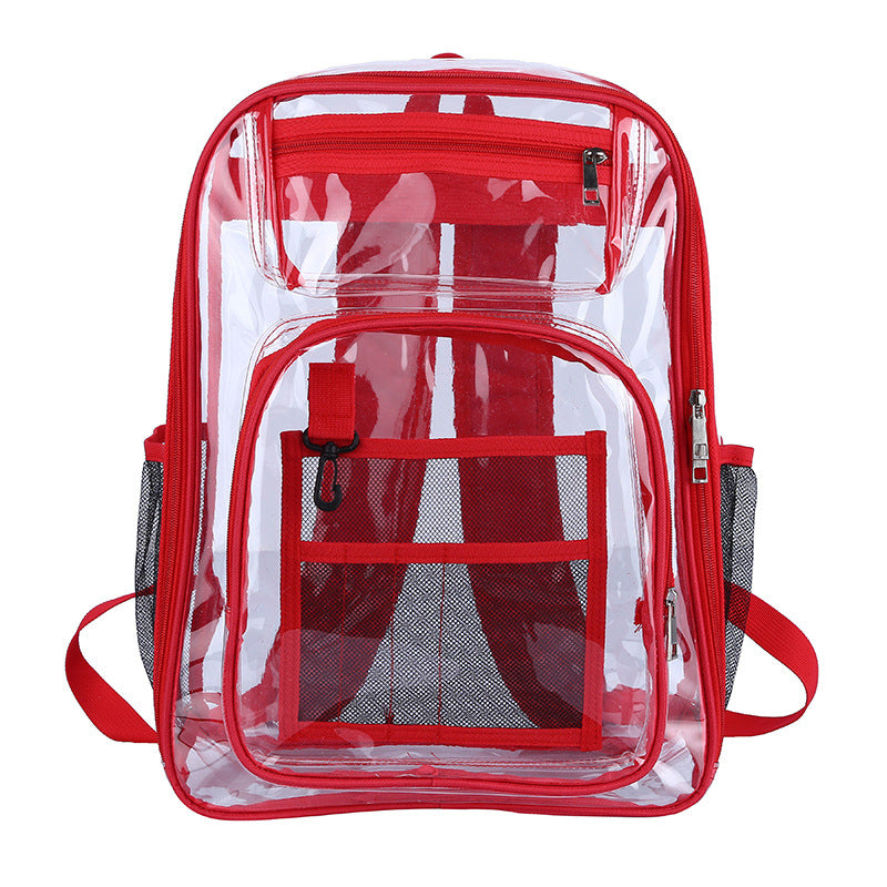 Transparent Backpack PVC Backpack Large Capacity School Bag