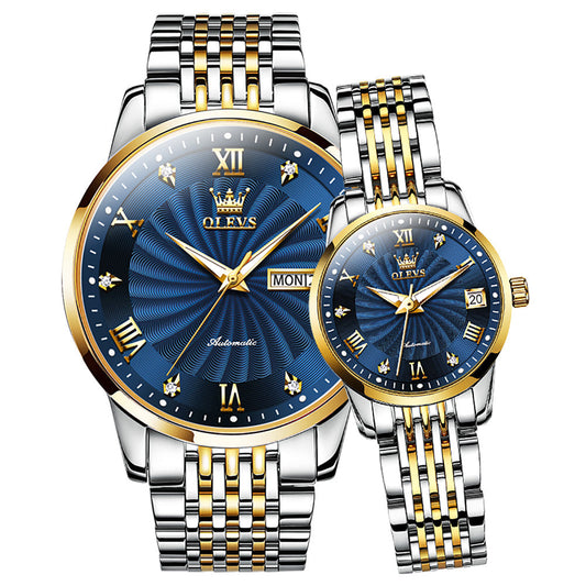 Fully Automatic Mechanical Table Luminous Business Couple Watch Waterproof Watch