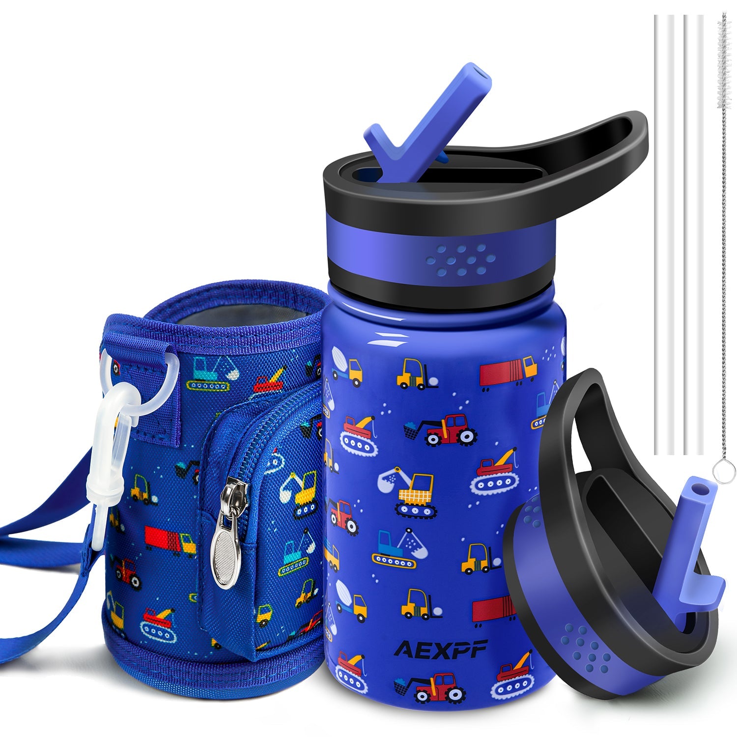 Kids Stainless Steel Water Bottles 14 oz Stainless Steel Insulated Kettle With Leak Proof Wide Mouth Various Theme Color Kettle For School For Girls Boys