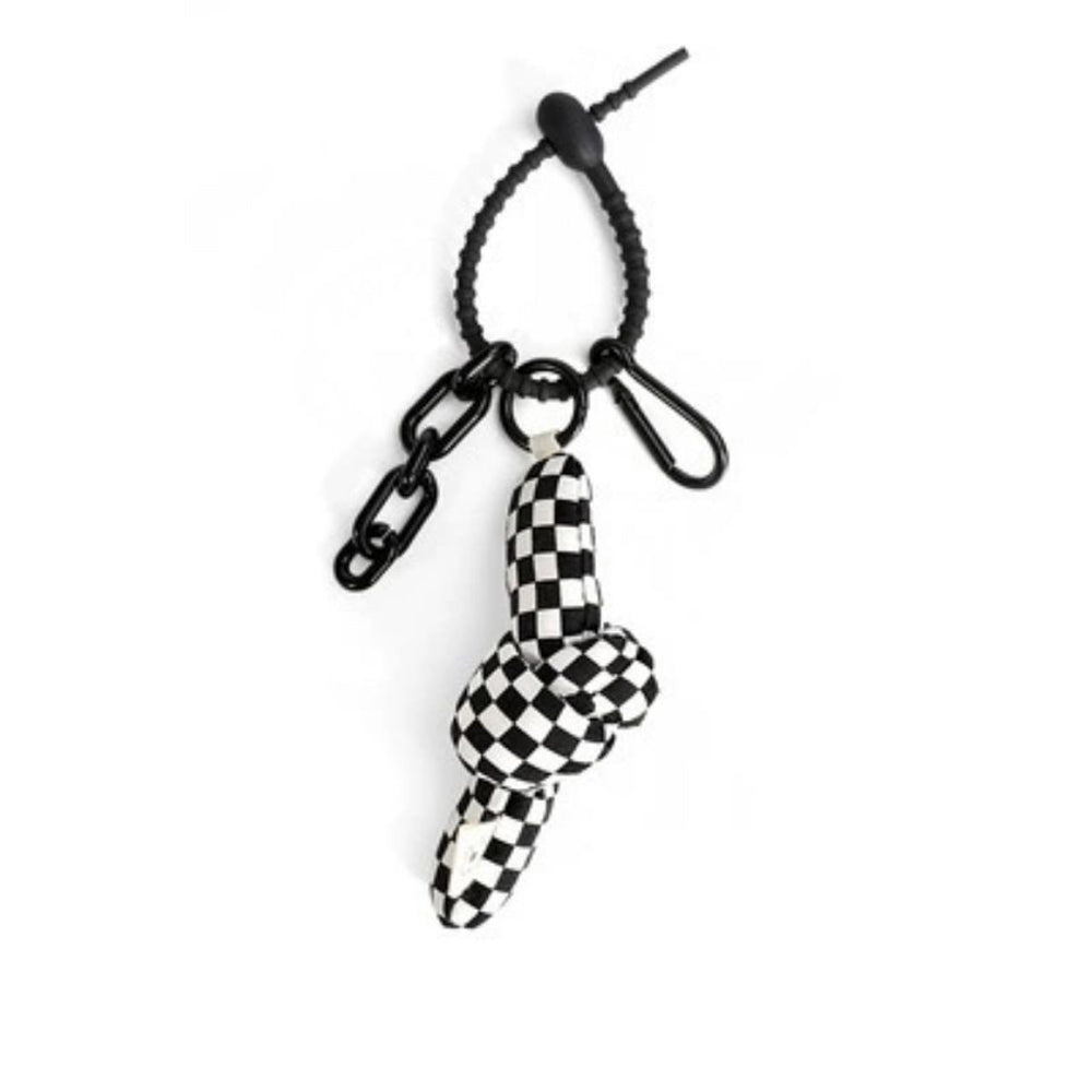 Checkerboard Twist Keychain Pendant Trendy Bag Accessories