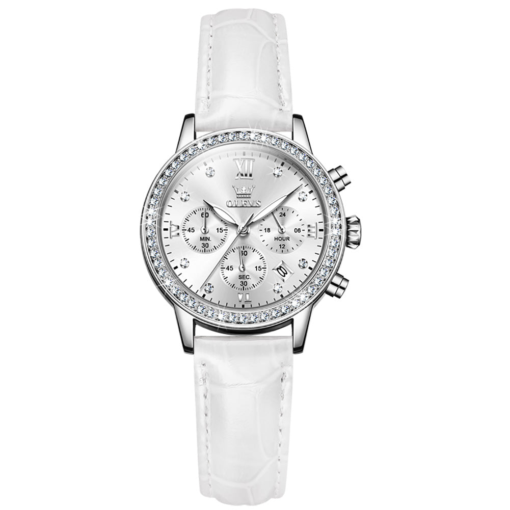 Multifunction Chronograph Quartz Watch Ladies Watch