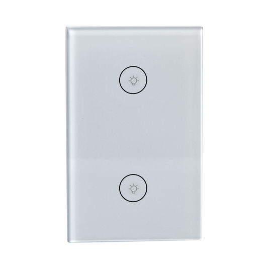 Two Gangs Smart Dimmer Switch Supports Work with Alexa and Google Home