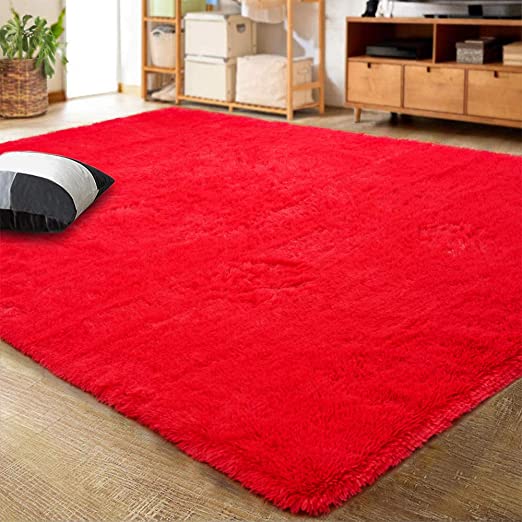 Ultra Soft Indoor Modern Area Rugs Fluffy Living Room Carpets for Children Bedroom Home Decor