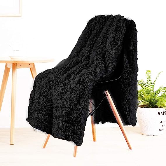 Washable Cozy Sherpa Fluffy Blanket Soft Shaggy Faux Fur Blanket For Couch Chair Sofa