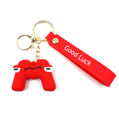 English alphabet 26 letter lucky keychain cartoon ornament