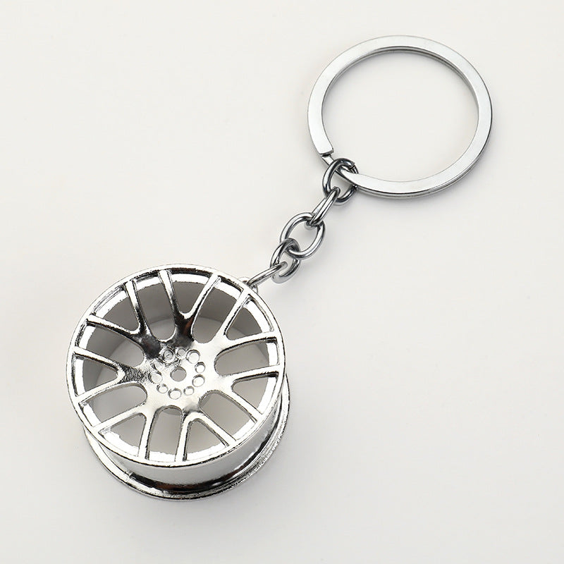 Car wheel hub key chain small gift metal pendant