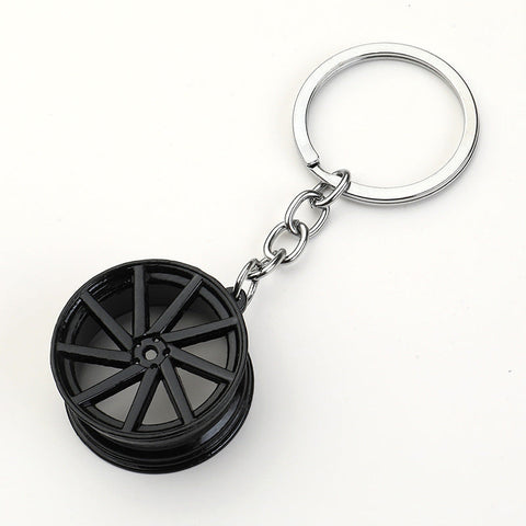 Car wheel alloy key chain creative pendant gift