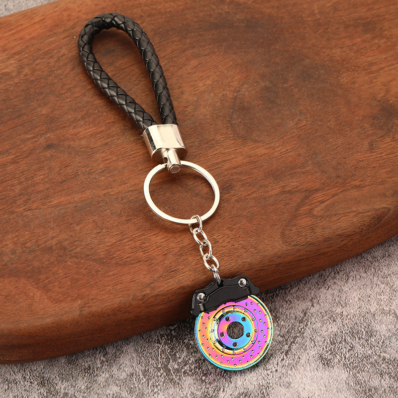 Car brake disc metal key chain creative pendant gift