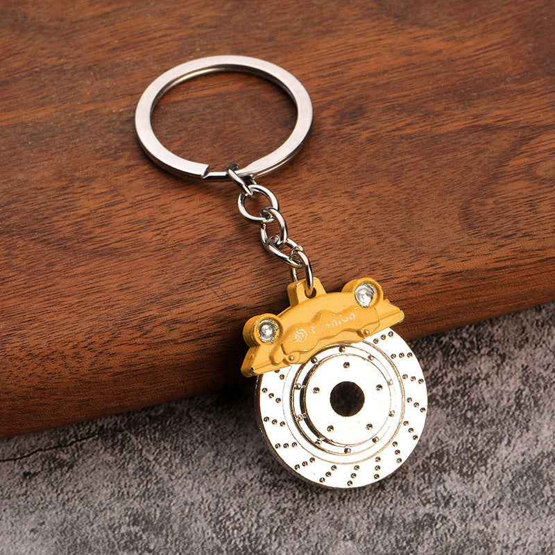 Car brake disc metal key chain creative gift pendant