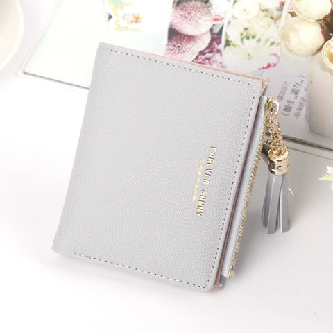 Short Purse Small Bag Mini Women's Money Clip Thin Zipper Purse