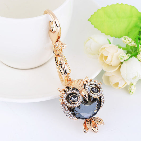 Personality Owl Car Keychain Fashion Bag Hangings