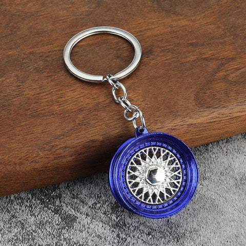 Car modification BBS wheel hub key chain small metal pendant