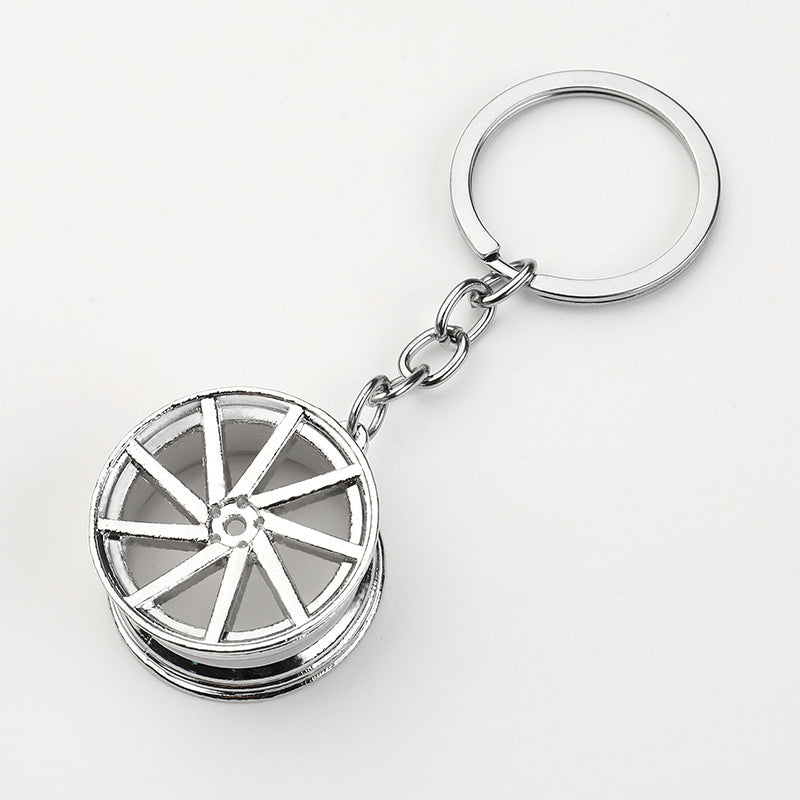 Car wheel alloy key chain creative pendant gift