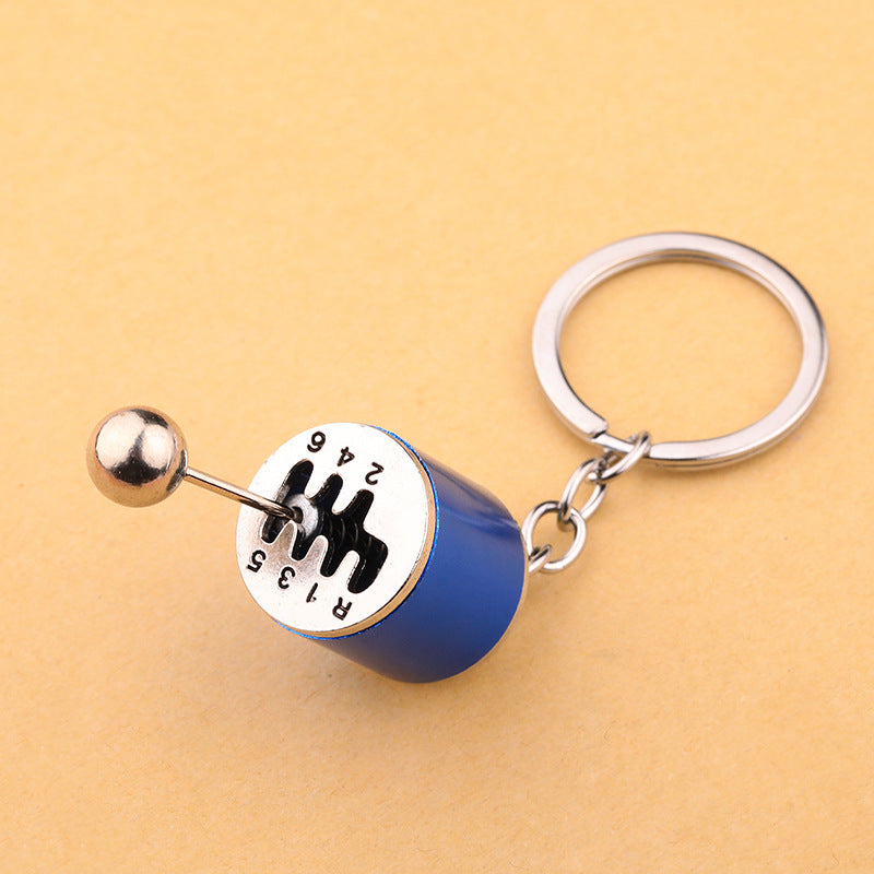 Car six gear shift key chain metal key pendant