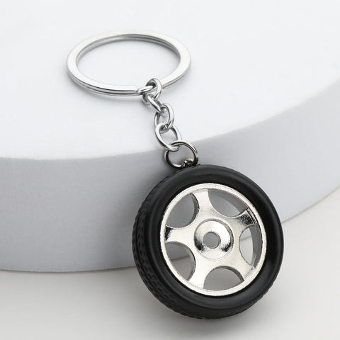 Car wheel metal key chain creative pendant gift