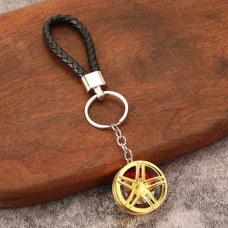 Car wheel alloy key chain creative pendant gift