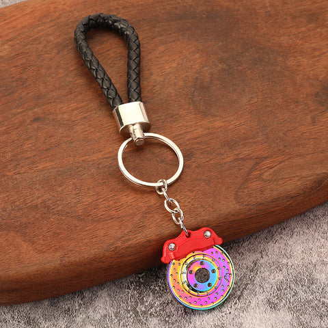 Car brake disc metal key chain creative pendant gift