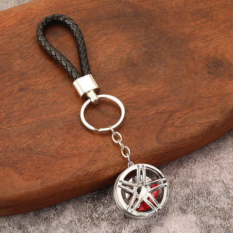 Car wheel alloy key chain creative pendant gift