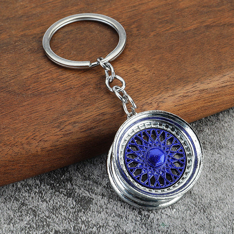 Car modification BBS wheel hub key chain small metal pendant