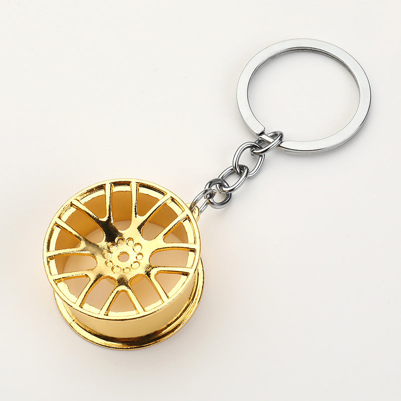 Car wheel hub key chain small gift metal pendant