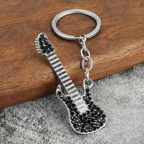 Color Guitar Keychain Metal Creative Car Keychain Small Gift Pendant