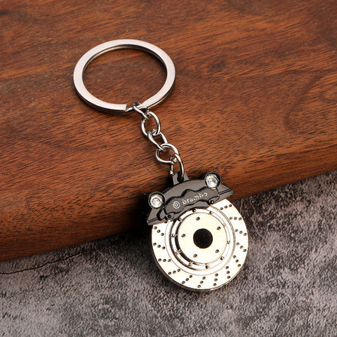 Car brake disc metal key chain creative gift pendant