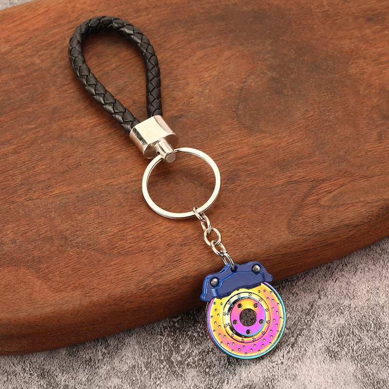 Car brake disc metal key chain creative pendant gift