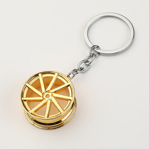 Car wheel alloy key chain creative pendant gift