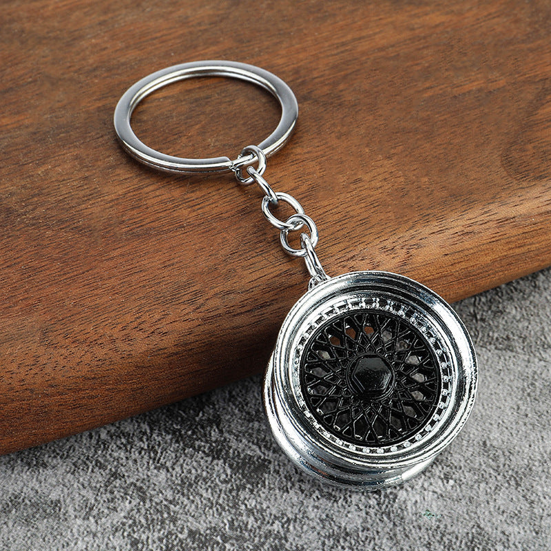 Car modification BBS wheel hub key chain small metal pendant