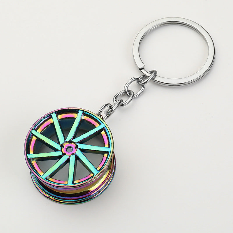 Car wheel alloy key chain creative pendant gift