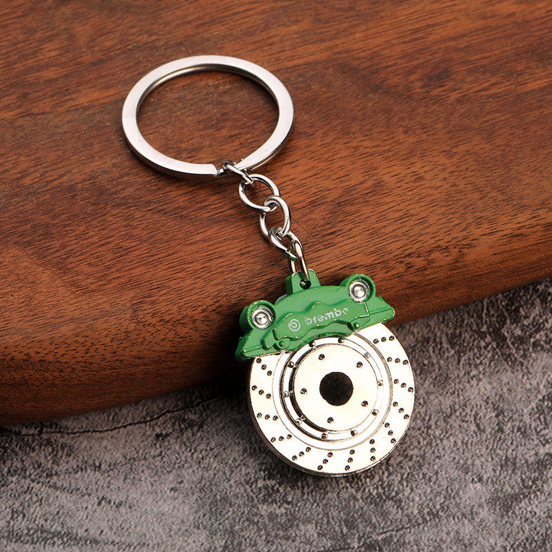 Car brake disc metal key chain creative gift pendant