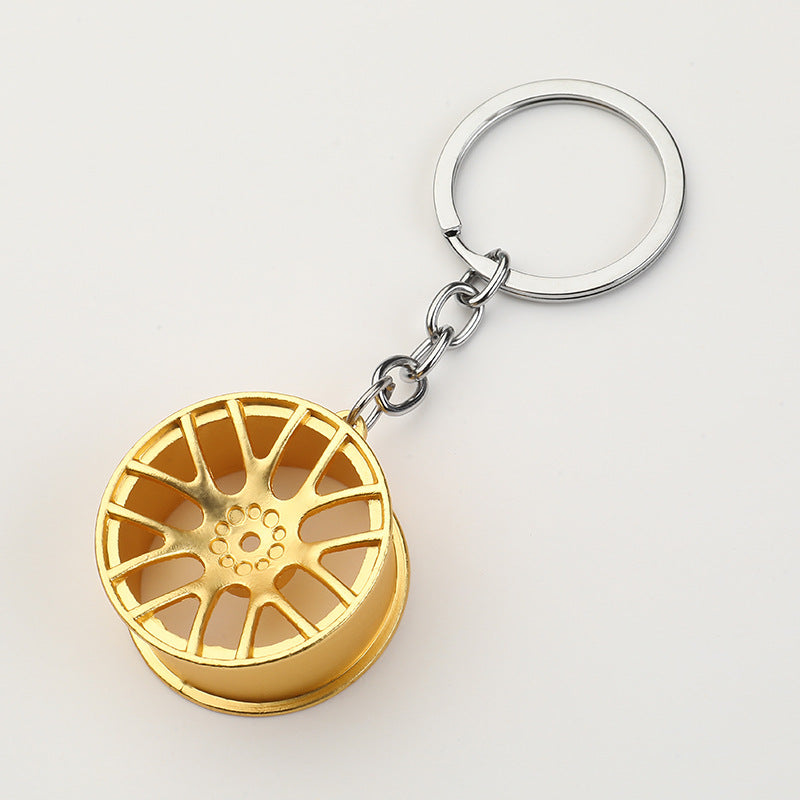 Car wheel hub key chain small gift metal pendant